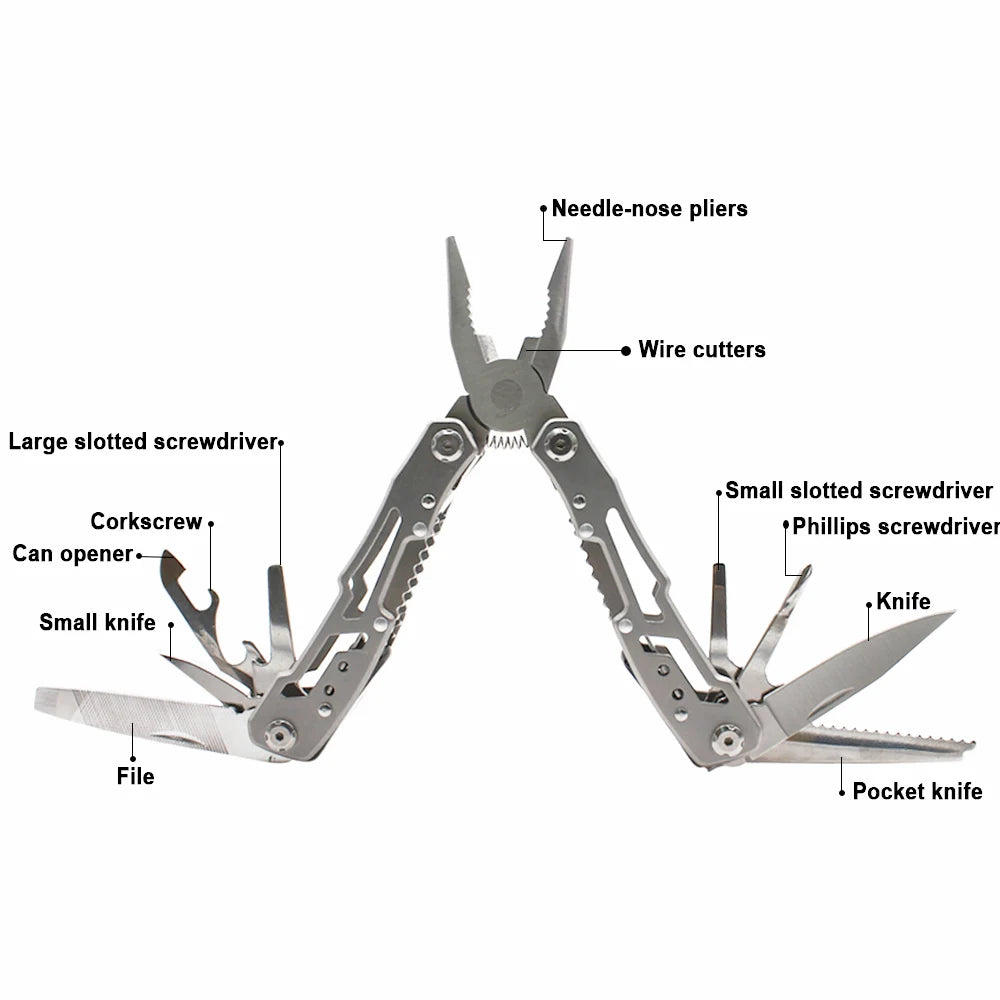 Portable Pocket Multitool Stainless Steel Multitool for Outdoor Survival Camping Hunting and Hiking - OP Trading Post